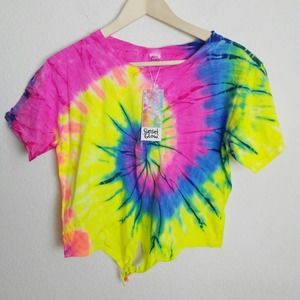 Sunset Glow Neon Tie Tye Dye Shirt Size L India